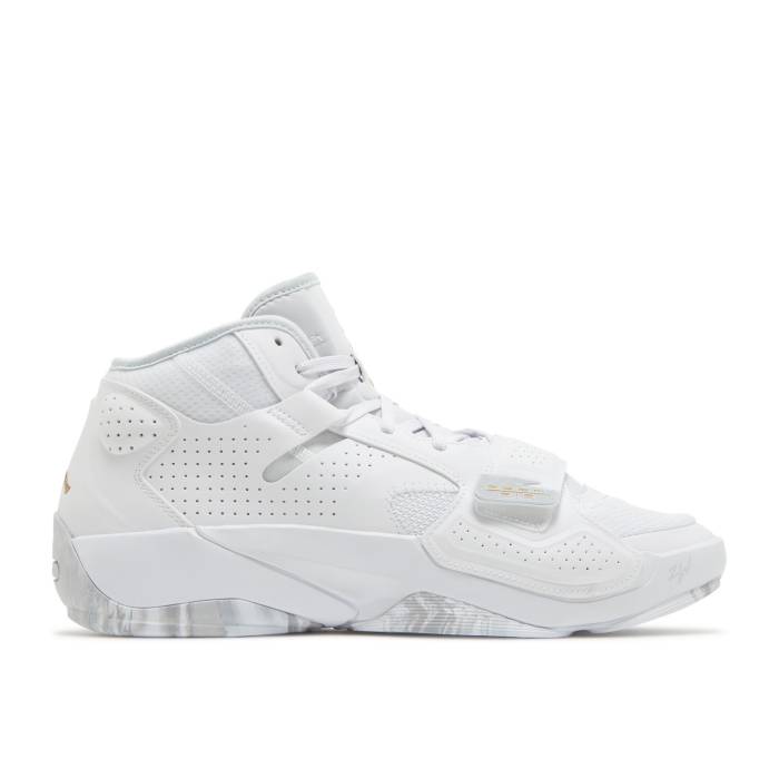 ナイキ エアジョーダン Air Jordan 【 Jordan Zion 2 Tb \u0027White Metallic Gold\u0027 Men White/Vast Grey/Metallic Gold 】 メンズ 白いこと 白いこと 薄墨色 薄墨色 ゴールド