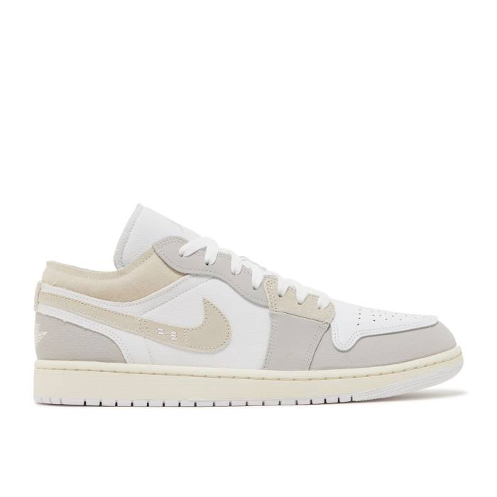 ナイキ エアジョーダン Air Jordan 【 Jordan 1 Low Se Craft \u0027Inside Out - Tech Grey\u0027 Men Tech Grey/Light Orewood Brown/White/Sail 】 テック メンズ テック 薄墨色 薄墨色 赤銅色 赤銅色 白いこと 白いこと