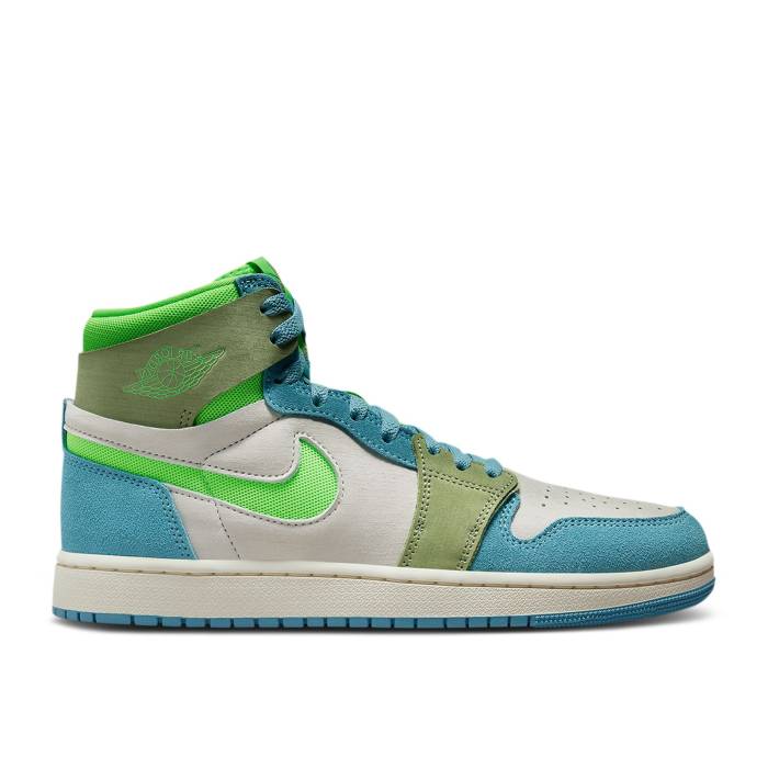 ナイキ エアジョーダン Air Jordan 【 Wmns Jordan 1 High Zoom Comfort 2 \u0027University Blue Volt\u0027 Women University Blue/White/Olive/Volt 】 御機嫌 望遠レンズ 青み 青色 レディース 青み 青色 白いこと 白いこと olive オリーブ