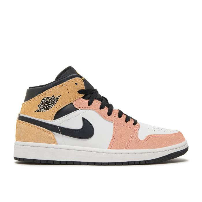 ナイキ エアジョーダン Air Jordan 【 Jordan 1 Mid Se Flight Club Men Magic Ember/Sundial/White/Black 】 ミッド メンズ マジック 白色 ホワイト 黒色 ブラック