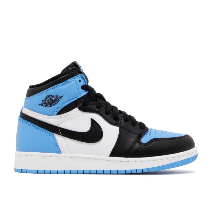 ナイキ エアジョーダン Air Jordan 【 Jordan 1 Retro High Og Gs 'Unc Toe' Youth University Blue/Black/White 】 レトロ ハイ ジュニア キッズ 青色 ブルー 黒色 ブラック 白色 ホワイト|スニケス