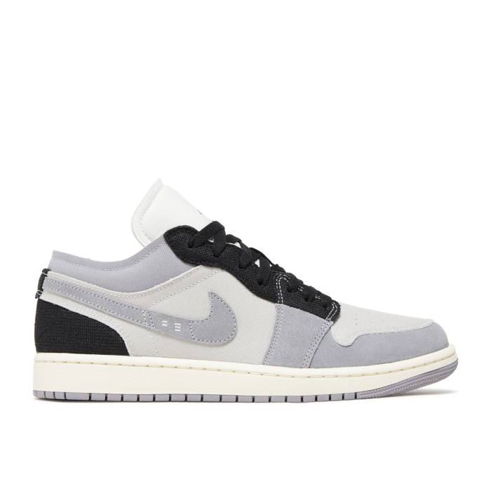 ナイキ エアジョーダン Air Jordan 【 Jordan 1 Low Se Craft Inside Out - Cement Grey Men Tech Grey/Black/Cement Grey/Sail 】 灰色・シメント メンズ テック 灰色 グレー 黒色 ブラック 灰色・シメント