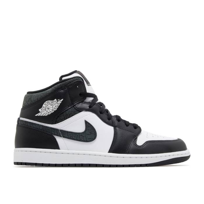 ナイキ エアジョーダン Air Jordan 【 Jordan 1 Mid Se Panda Elephant Men Off Noir/Black/White/Black 】 ミッド メンズ 黒色 ブラック 白色 ホワイト