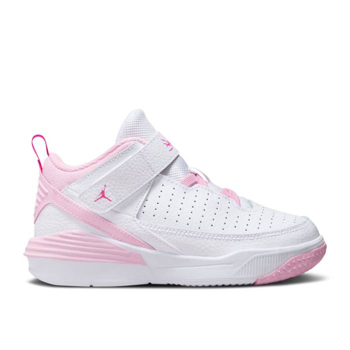 ナイキ エアジョーダン Air Jordan 【 Jordan Max Aura 5 Ps \u0027White Fierce Pink\u0027 Youth White/Fierce Pink/Medium Soft Pink 】 マックス 佇まい 御坊っちゃん キッズ 白いこと 白いこと pink サクラ色