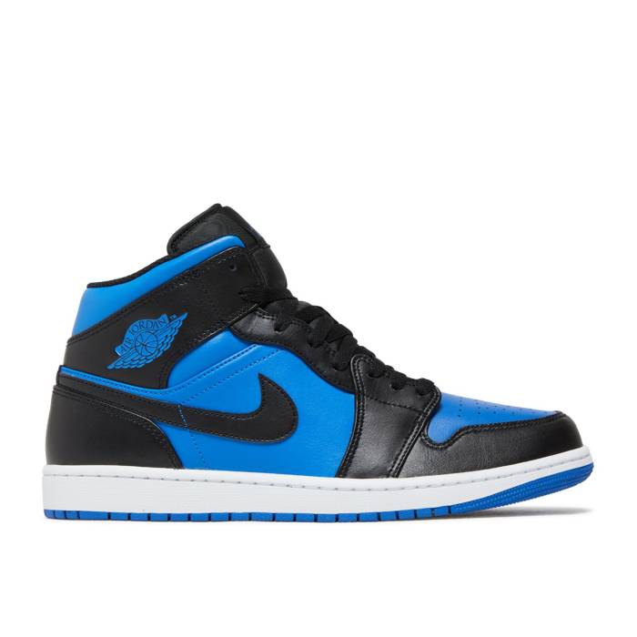 ナイキ エアジョーダン Air Jordan 【 Jordan 1 Mid \u0027Black Royal Blue\u0027 Men Black/Royal Blue/Black/White 】 ミッド メンズ 黒いこと 黒いこと 青み 青色 白いこと 白いこと