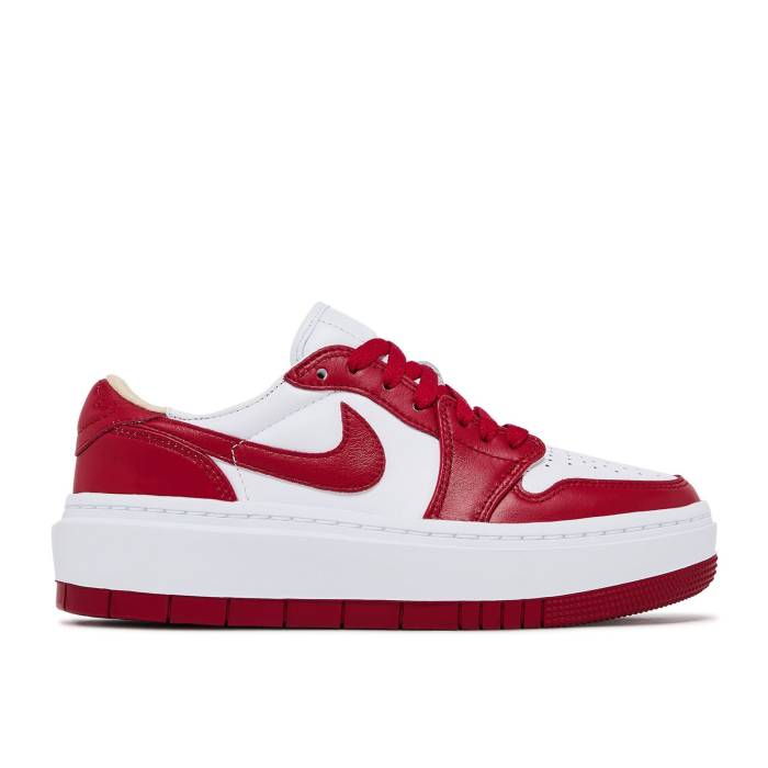 ナイキ エアジョーダン Air Jordan 【 Wmns Jordan 1 Elevate Low \u0027Varsity Red\u0027 Women White/White/Varsity Red/White 】 レディース 白いこと 白いこと Red 赤・赤いこと