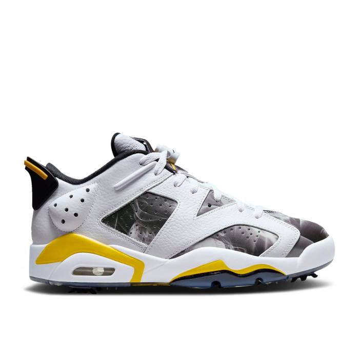 ナイキ エアジョーダン Air Jordan 【 Jordan 6 Retro Low Golf \u0027Smoke\u0027 Men White/Black/Tour Yellow 】 レトロ golf ゴルフ メンズ 白いこと 白いこと 黒いこと 黒いこと yellow 黄味がかった・黄色