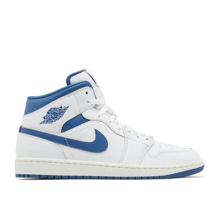ナイキ エアジョーダン Air Jordan 【 Jordan 1 Mid \u0027Industrial Blue\u0027 Men White/Industrial Blue 】 ミッド メンズ 白いこと 白いこと 青碧 青碧