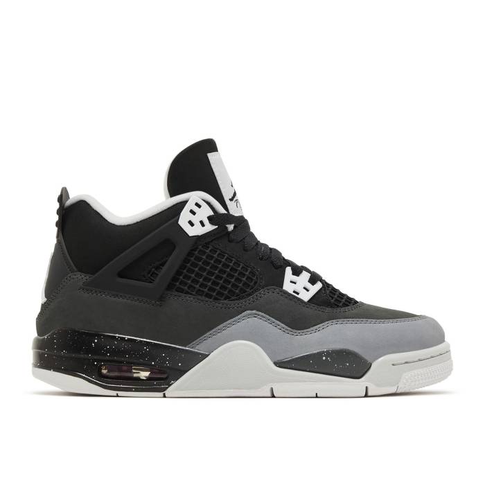 ナイキ エアジョーダン Air Jordan 【 Jordan 4 Retro ガウス \u0027Fear\u0027 2024 Youth Black/White/Anthracite/Black/Pure Platinum 】 レトロ 御坊っちゃん キッズ 黒いこと 黒いこと 白いこと 白いこと 純然たる Platinum プラチナム