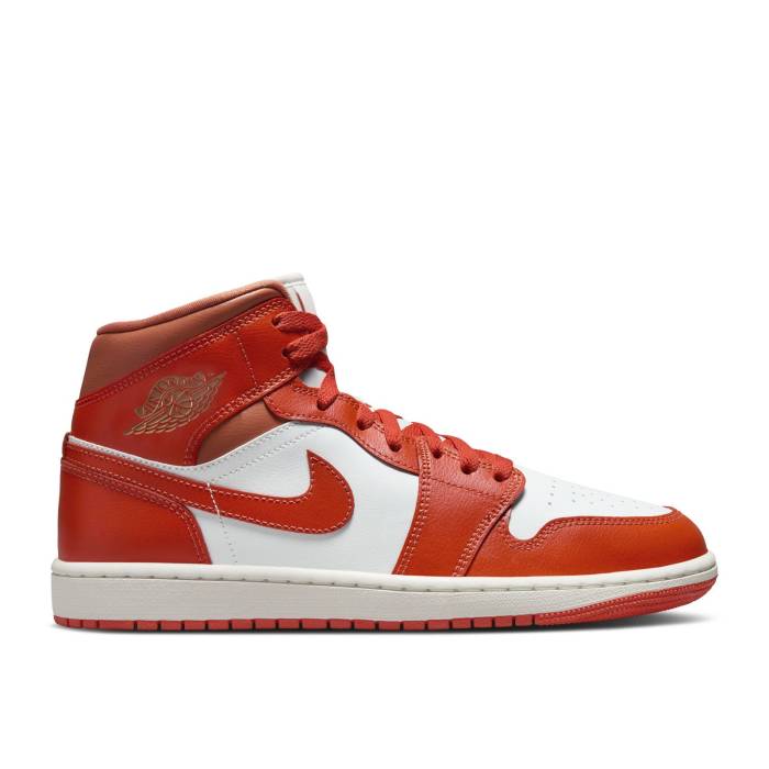 ナイキ エアジョーダン Air Jordan 【 Wmns Jordan 1 Mid \u0027Cosmic Clay\u0027 Women Summit White/Cosmic Clay/Amber Brown 】 ミッド レディース 白いこと 白いこと 赤銅色 赤銅色