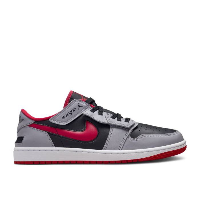 ナイキ　エアジョーダン Air Jordan 【 Jordan 1 Low Flyease 'Cement Fire Red' Men Black/Cement Grey/White/Fire Red 】 ファイア メンズ 黒色 ブラック 灰色・シメント 灰色 グレー 白色 ホワイト ファイア Red 赤・
