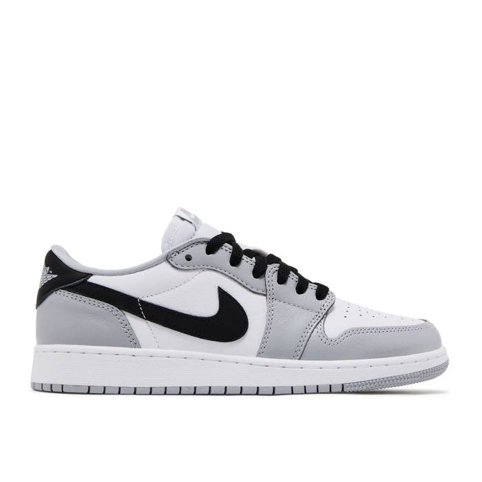 ナイキ エアジョーダン Air Jordan 【 Jordan 1 Retro Low Og ガウス \u0027Barons\u0027 Youth White/Black/Wolf Grey 】 レトロ 御坊っちゃん キッズ 白いこと 白いこと 黒いこと 黒いこと 薄墨色 薄墨色 キッズ・ベビー・マタニティ-靴