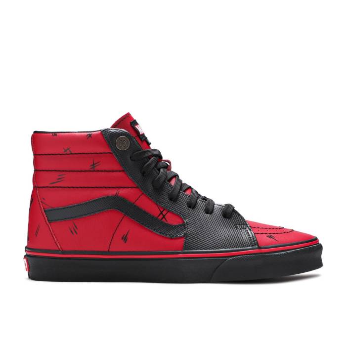 ヴァンズ Vans 【 Marvel X Sk8-Hi \u0027Deadpool\u0027 Men Black/Red 】 滑るご機嫌 メンズ 黒いこと 黒いこと Red 赤・赤いこと