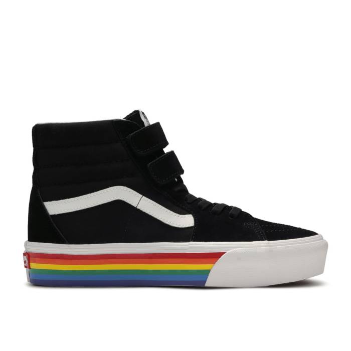 ヴァンズ Vans 【 Sk8-Hi V Platforim \u0027Rainbow\u0027 Men Rainbow/Black/True White 】 滑るご機嫌 メンズ 虹色 虹霓 黒いこと 黒いこと 白いこと 白いこと