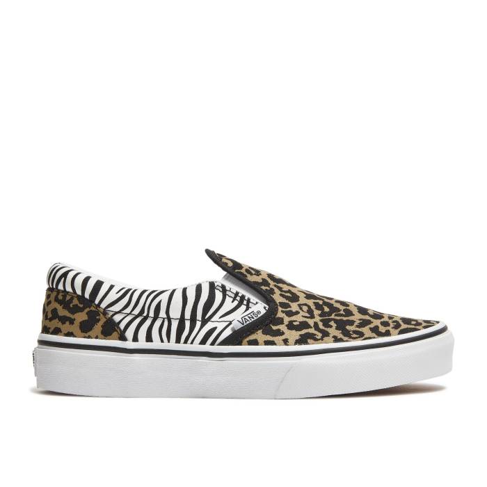 ヴァンズ Vans 【 Classic Slip-On Kids 'Animal Mix' Youth Leopard/Zebra 】 クラシック slip-on スリッポン ジュニア キッズ ヒョウ柄 レオパード