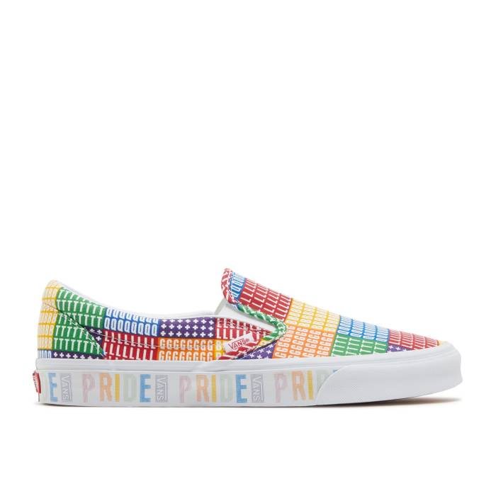 ヴァンズ Vans 【 Classic Slip-On \u0027Pride\u0027 Men Multi/True White 】 古典派音楽 slip-on スリッポン メンズ 白いこと 白いこと
