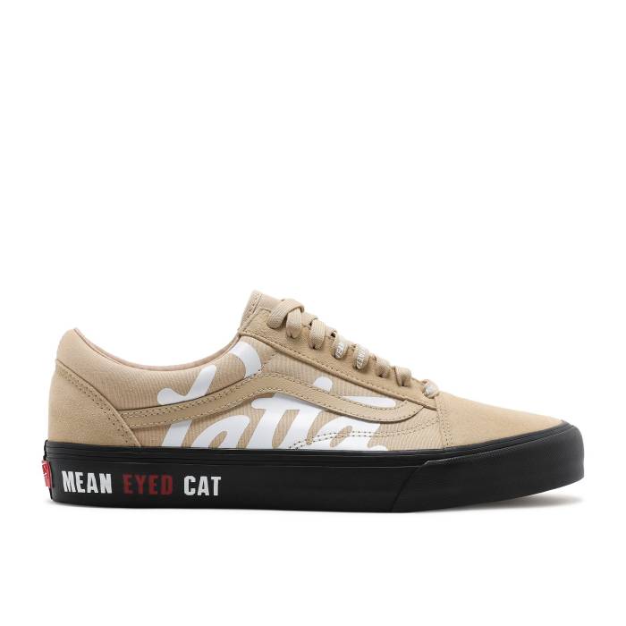 ヴァンズ Vans 【 Patta X Old Skool Vlt Lx \u0027Mean Eyed Cat - Almond Buff\u0027 Men Almond Buff/Black 】 メンズ 黒いこと 黒いこと