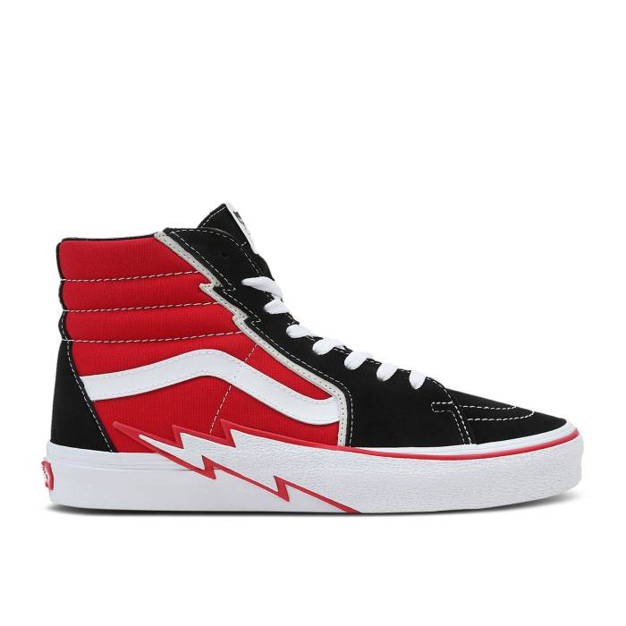 ヴァンズ Vans 【 Sk8-Hi \u0027Bolt - Black Red\u0027 Men Black/Red 】 滑る御機嫌 黒いこと 黒いこと メンズ 黒いこと 黒いこと Red 赤・赤いこと