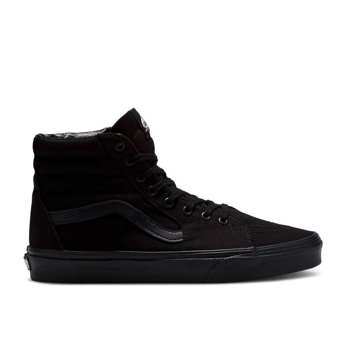 ヴァンズ Vans 【 Sk8-Hi Wide \u0027Canvas - Triple Black\u0027 Men Black/Black 】 滑るご機嫌 メンズ 黒いこと 黒いこと