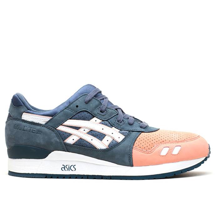アシックス Asics 【 Ronnie Fieg X Gel Lyte 3 'Salmon Toe' Men Navy/White/ Salmon 】 メンズ 紺色 ネイビー 白色 ホワイト｜スニケス
