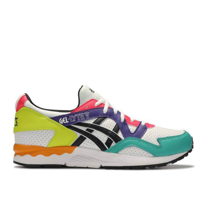 アシックス Asics 【 Gel Lyte 5 'Multi-Color' Men White/Black 】 メンズ 白色 ホワイト 黒色 ブラック｜スニケス
