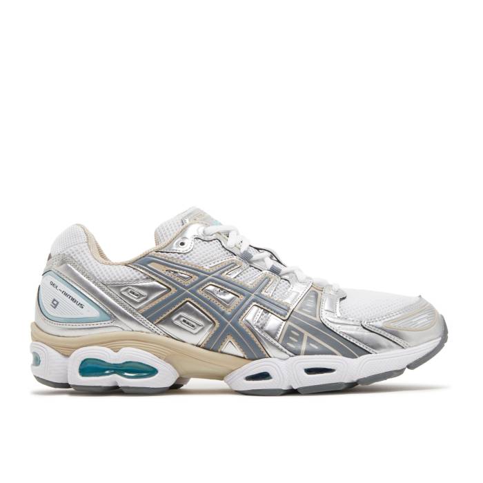 アシックス Asics 【 Gel Nimbus 9 \u0027White Steel Grey\u0027 Men White/Steel Grey 】 Steel スチール写真 メンズ 白いこと 白いこと Steel スチール写真 薄墨色 薄墨色