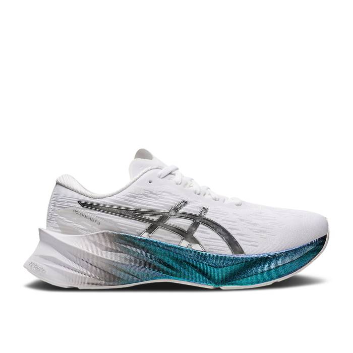 アシックス Asics 【 Wmns Novablast 3 Platinum White Metallic Blue Women White/Pure Silver 】 Platinum プラチナム レディース 白色 ホワイト ピュア Silver 銀色・シルバー