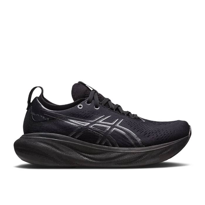 アシックス Asics 【 Wmns Gel Nimbus 25 \u0027Triple Black\u0027 Women Black/Graphite Grey 】 レディース 黒いこと 黒いこと 薄墨色 薄墨色