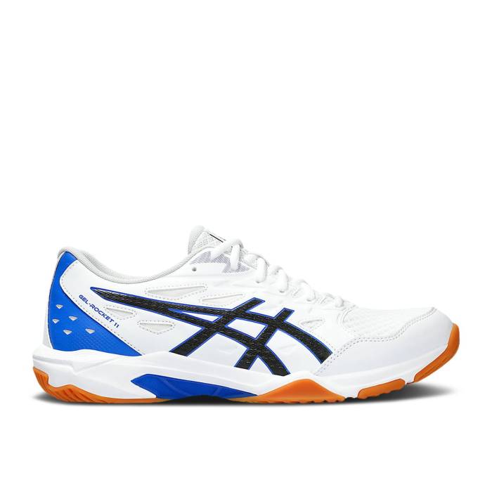 アシックス Asics 【 Gel Rocket 11 \u0027White Blue\u0027 Men White/Black 】 メンズ 白いこと 白いこと 黒いこと 黒いこと