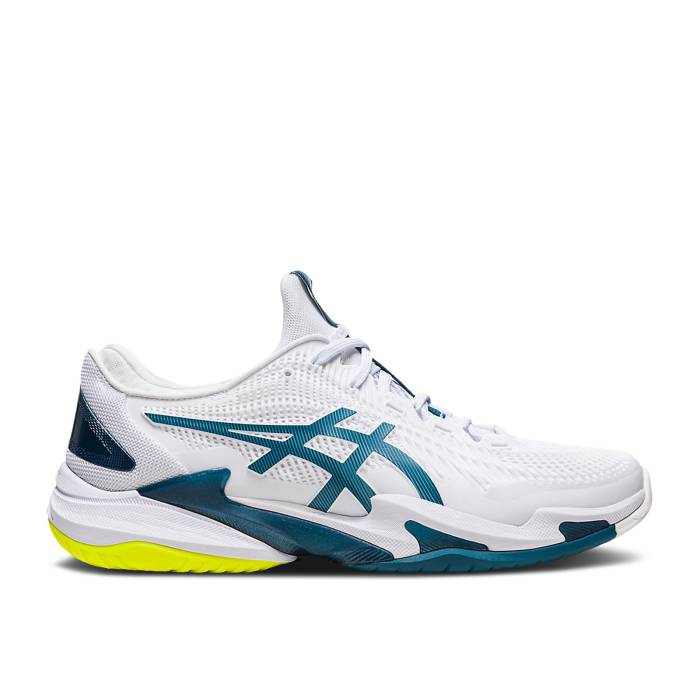 アシックス Asics 【 Court Ff 3 \u0027White Gris Blue\u0027 Men White/Gris Blue 】 厚地の外套 メンズ 白いこと 白いこと 青味 青み