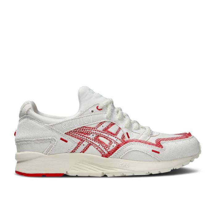 アシックス Asics 【 Kirsh X Gel Lyte 5 \u0027Incomplete\u0027 Men Cream/Fiery Red 】 メンズ 皮膚軟化剤 Red 赤・赤いこと