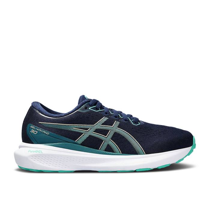 アシックス Asics 【 Gel Kayano 30 ガウス \u0027Blue Expanse Mint\u0027 Youth Blue Expanse/Champagne 】 御坊っちゃん キッズ 青味 青み