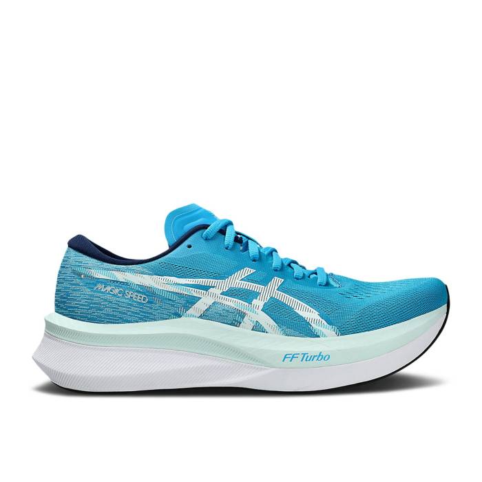 アシックス Asics 【 Magic Speed 4 Wide \u0027Digital Aqua\u0027 Men Digital Aqua/Soothing Sea 】 神通力 Speed 機敏さ メンズ アクア