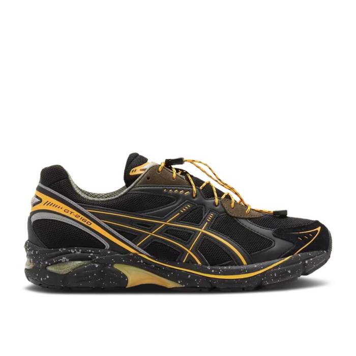 アシックス Asics 【 Grip Swany X Atmos X Gt 2160 \u002725Th Anniversary\u0027 Men Black/Yellow 】 メンズ 黒いこと 黒いこと yellow 黄味がかった・黄色