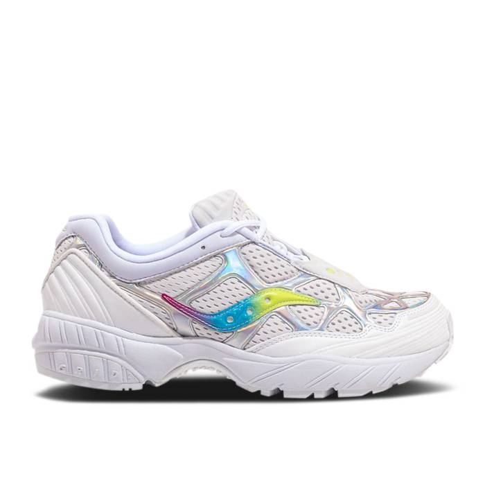 サッカニー Saucony 【 Grid Web \u0027Iridescent\u0027 Men White/Iridescent 】 メンズ 白いこと 白いこと