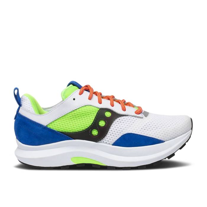 サッカニー Saucony 【 Jazz Hybrid 'Abstract Collection - Blue Lime' Men White/Blue 】 ジャズ Hybrid ハイブリッド コレクション 青色 ブルー メンズ 白色 ホワイト 青色 ブルー