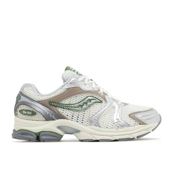 サッカニー Saucony 【 Minted New York X Progrid Triumph 4 \u0027Cream Green\u0027 Men Cream/Green/Brown 】 メンズ 皮膚軟化剤 green 緑・緑であること 赤銅色 赤銅色
