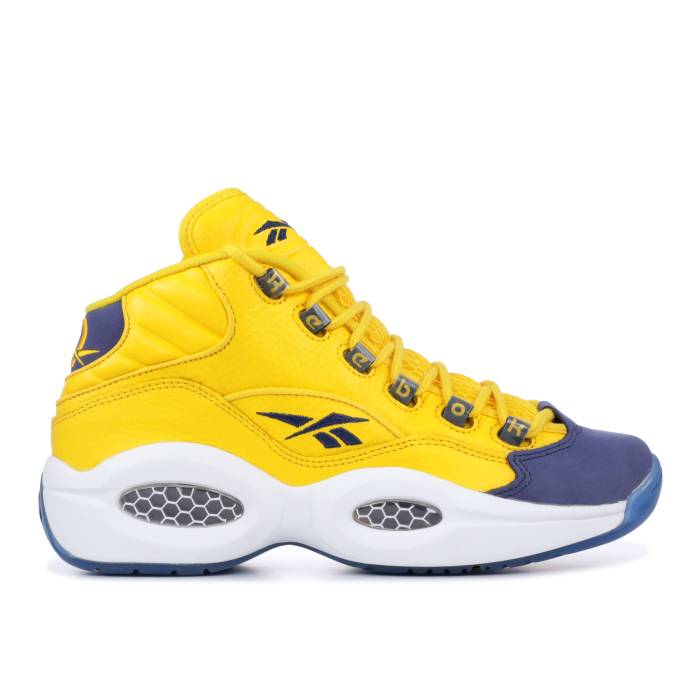 リーボック Reebok 【 Question Mid \u0027All Star\u0027 Men Yellow/Navy 】 Question 問い合わせ ミッド メンズ yellow 黄味がかった・黄み 紺色 米国海軍 メンズ靴-靴-スニーカー