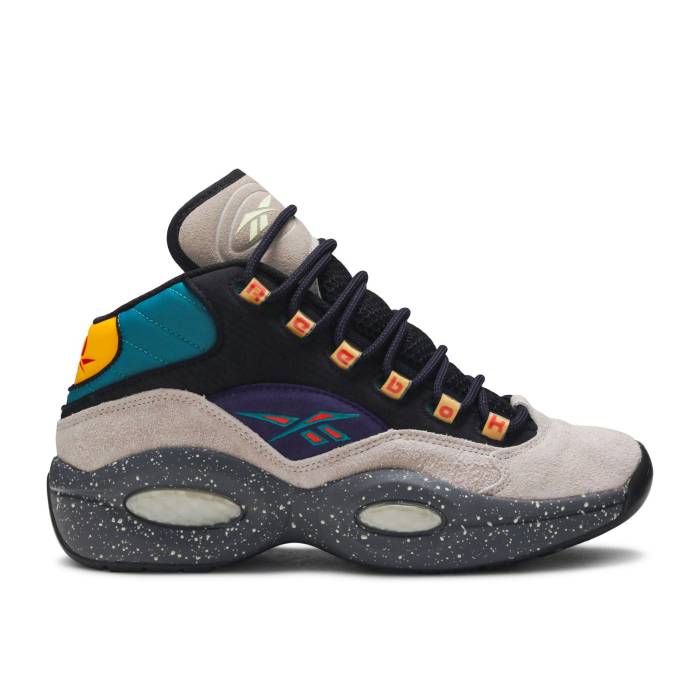 リーボック Reebok 【 Nice Kicks X Question \u0027Bubba Chuck\u0027s Fishing\u0027 Men Stucco/Black/Seaport Teal Mel 】 Question 問い合わせ メンズ 黒いこと 黒いこと