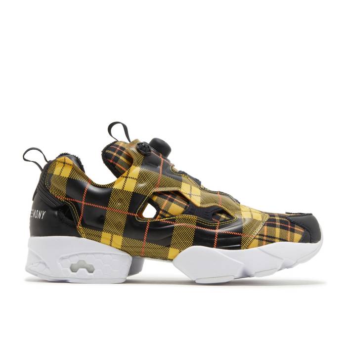 リーボック Reebok 【 Opening Ceremony X Instapump Fury Og 'Yellow Plaid' Men White/Black/Pantone 】 メンズ 白色 ホワイト 黒色 ブラック
