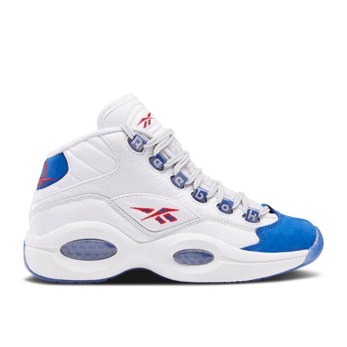 リーボック Reebok 【 Question Mid J 'Double Cross' Youth White/Collegiate Royal/Primal Red 】 Question クエスチョン ミッド ジュニア キッズ 白色 ホワイト Red 赤・レッド