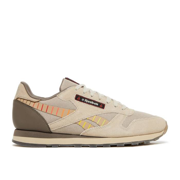 リーボック Reebok 【 Hot Ones X Classic Leather \u0027Scoville Levels\u0027 Men Pebble/Paper White/Canvas 】 古典派音楽 なめし革 メンズ 白いこと 白いこと