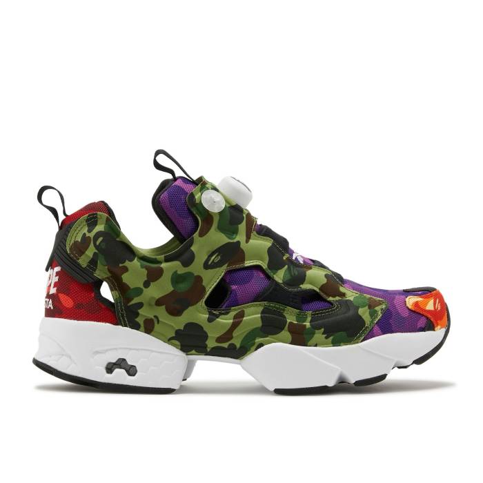 リーボック Reebok 【 Bape X Instapump Fury Og \u0027Multi Camo\u0027 Men White/Black/Black 】 メンズ 白いこと 白いこと 黒いこと 黒いこと