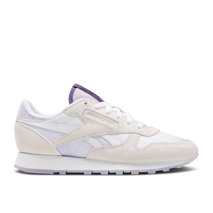 リーボック Reebok 【 Madwoman X Classic Leather 'White Purple Oasis' Men Footwear White/Footwear White/Purple Oasis 】 クラシック レザー Purple 紫・パープル メンズ 白色 ホワイト Purple 紫・パープル|スニケス
