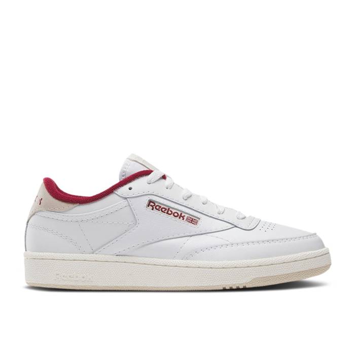リーボック Reebok 【 Club C 85 \u0027White Classic Maroon\u0027 Men White/Stucco/Classic Maroon 】 野球クラブ 古典派音楽 メンズ 白いこと 白いこと 古典派音楽 マルーン