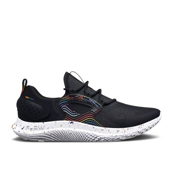 アンダーアーマー Under Armour 【 Flow Velociti Mvmnt \u0027Pride\u0027 Men Black/White 】 流動受け答え メンズ 黒いこと 黒いこと 白いこと 白いこと