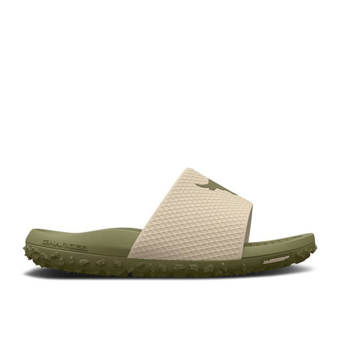 アンダーアーマー Under Armour 【 Project Rock Slide Khaki Base Thyme Men Khaki Base/Thyme 】 Slide サンダル メンズ カーキ