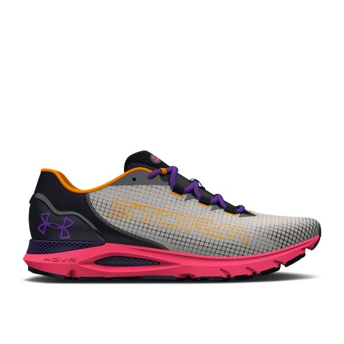 アンダーアーマー Under Armour 【 Hovr Sonic 6 \u0027Storm - White Clay Metro Purple\u0027 Men White Clay/Pink Shock/Metro Purple 】 白いこと 白いこと 地下鉄道 メンズ 白いこと 白いこと pink サクラ色 ぼうぜん自失 地下鉄道 Purple 紫・パープル