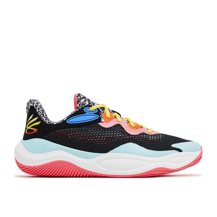 アンダーアーマー Under Armour 【 Curry Splash 24 \u0027Curry Jam\u0027 Men Black/Neo Turquoise/Taxi 】 カリー メンズ 黒いこと 黒いこと ネオ