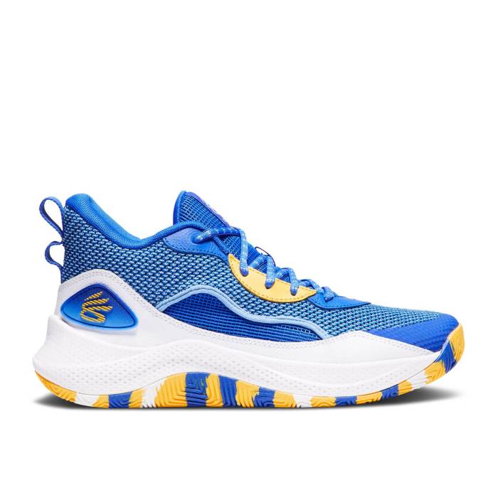 アンダーアーマー Under Armour 【 Curry 3Zer0 24 \u0027Warriors\u0027 Men Team Royal/White/Taxi 】 カリー メンズ Team 野球クラブ 白いこと 白いこと